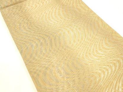 平和屋着物＊夏物 六通柄袋帯 流水文 金銀糸 正絹 逸品 DABC8313cm