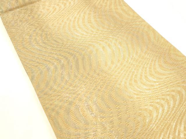 平和屋着物＊夏物 六通柄袋帯 流水文 金銀糸 正絹 逸品 DABC8313cm