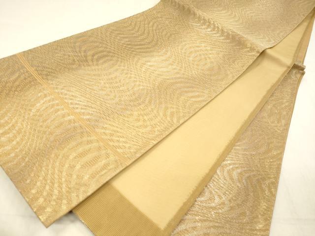 平和屋着物＊夏物 六通柄袋帯 流水文 金銀糸 正絹 逸品 DABC8313cm