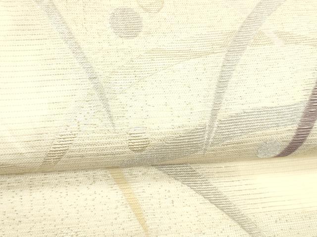 平和屋着物＊夏物 六通柄袋帯 露芝文 銀糸 正絹 逸品 DABC8318cm