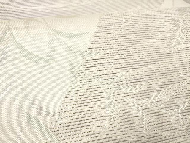 平和屋着物＊夏物 六通柄袋帯 枝葉文 金銀糸 正絹 逸品 DABC8320cm