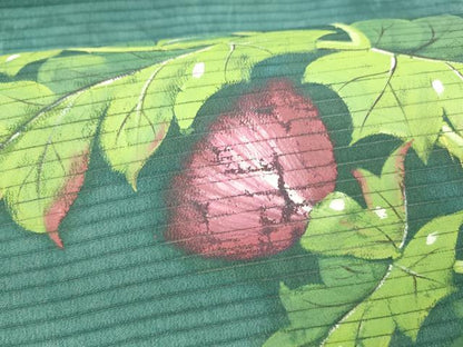 平和屋着物＊夏物 アンティーク 大正ロマン 九寸名古屋帯 絽縮緬 作家物 手描き 草花文 正絹 逸品 DABC8331cm