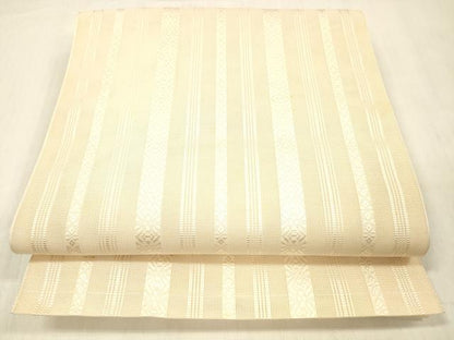 平和屋着物＊夏物 本場筑前博多織 八寸名古屋帯 紗献上 肌色 正絹 逸品 DABC8332cm