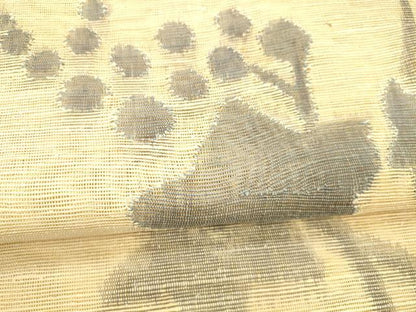 平和屋着物＊夏物 八寸名古屋帯 葡萄枝葉文 正絹 逸品 DABC8333cm