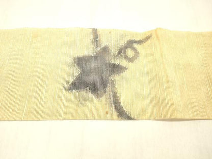 平和屋着物＊夏物 八寸名古屋帯 葡萄枝葉文 正絹 逸品 DABC8333cm