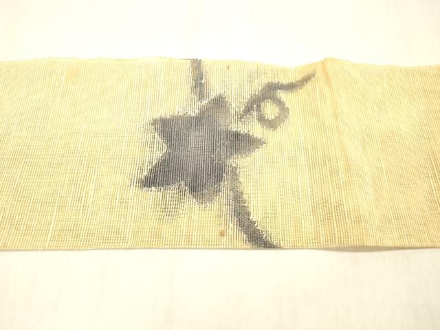 平和屋着物＊夏物 八寸名古屋帯 葡萄枝葉文 正絹 逸品 DABC8333cm