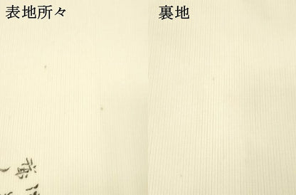 平和屋着物＊夏物 九寸名古屋帯 絽縮緬 作家物 手描き 草花文 正絹 逸品 DABC8344cm