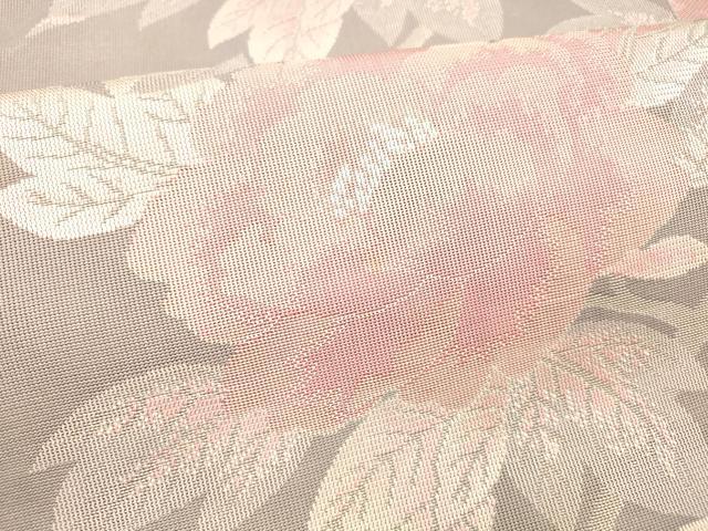 平和屋着物＊夏物 八寸名古屋帯 枝牡丹 正絹 逸品 DABC8345cm