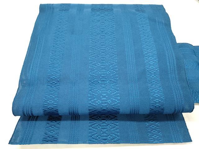 平和屋着物＊夏物 博多織 八寸名古屋帯 献上 紺瑠璃色 DABC8348cm