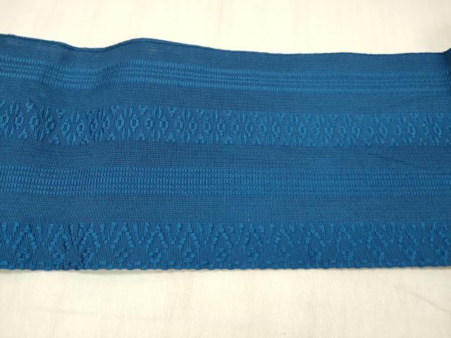 平和屋着物＊夏物 博多織 八寸名古屋帯 献上 紺瑠璃色 DABC8348cm