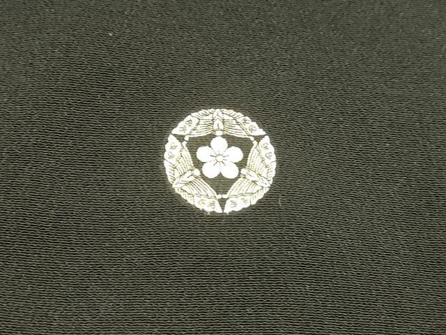 平和屋着物■豪華黒留袖　駒刺繍　花鳥文　正絹　逸品　DABC8353cm