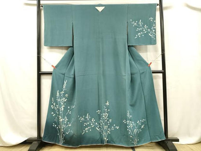 平和屋着物■訪問着　枝葉文　暈し染め　正絹　逸品　DABC8356cm