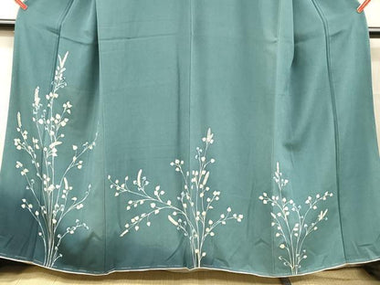 平和屋着物■訪問着　枝葉文　暈し染め　正絹　逸品　DABC8356cm