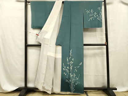 平和屋着物■訪問着　枝葉文　暈し染め　正絹　逸品　DABC8356cm