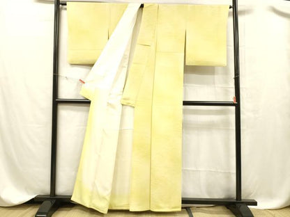 平和屋着物■上質な小紋 芝地紋 暈し染め 正絹 逸品 DABC8362cm