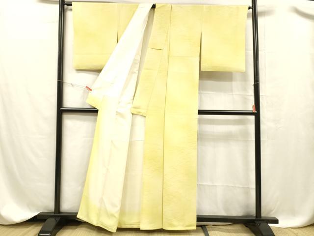 平和屋着物■上質な小紋 芝地紋 暈し染め 正絹 逸品 DABC8362cm