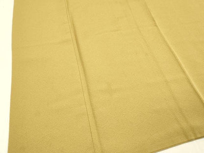 平和屋着物■上質な色無地 黄朽葉色 正絹 逸品 DABC8367cm