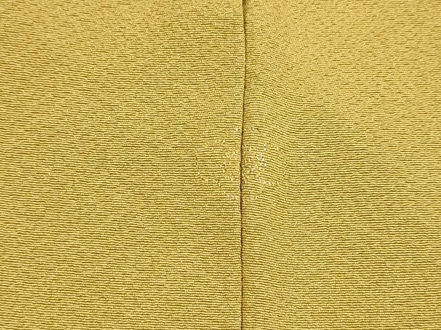 平和屋着物■上質な色無地 黄朽葉色 正絹 逸品 DABC8367cm
