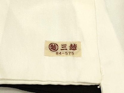 平和屋着物■豪華黒留袖 駒刺繍 草花文 金彩 三越扱い 正絹 逸品 DABC8379cm