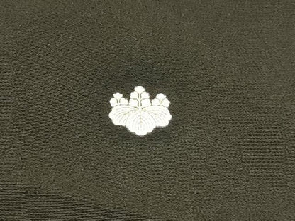 平和屋着物■豪華黒留袖　刺繍　孔雀花文　金銀彩　正絹　逸品　DABC8381cm