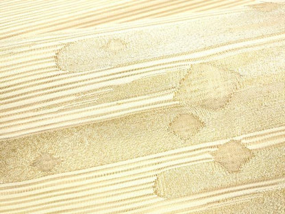 平和屋着物＊夏物 絽綴れ 八寸名古屋帯 霞菱文 金銀糸 正絹 逸品 DABC8399cm
