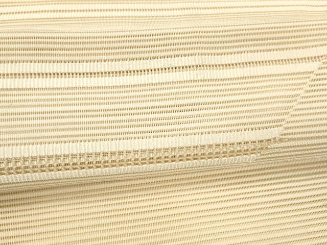 平和屋着物＊夏物 絽綴れ 八寸名古屋帯 横段文 正絹 逸品 DABC8400cm
