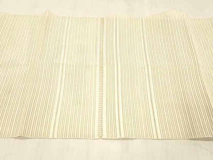 平和屋着物＊夏物 絽綴れ 八寸名古屋帯 横段文 正絹 逸品 DABC8400cm