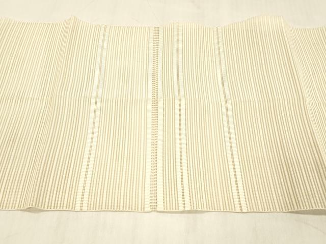 平和屋着物＊夏物 絽綴れ 八寸名古屋帯 横段文 正絹 逸品 DABC8400cm