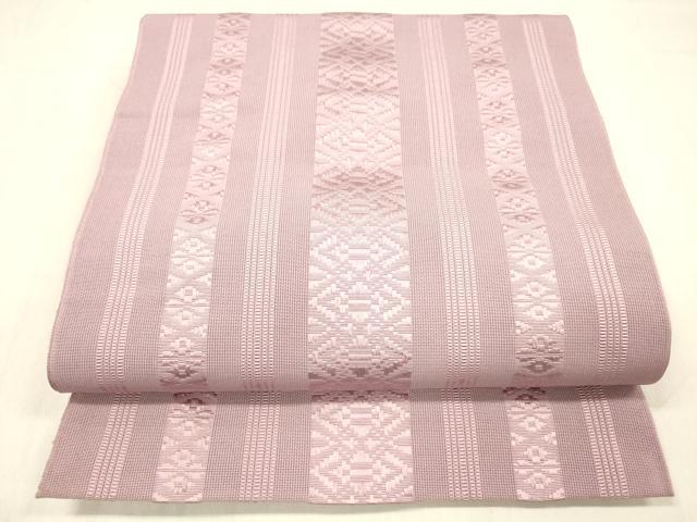 平和屋着物＊夏物 博多織 八寸名古屋帯 献上 石竹色 DABC8402cm