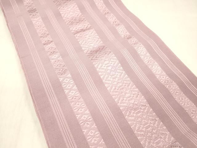 平和屋着物＊夏物 博多織 八寸名古屋帯 献上 石竹色 DABC8402cm