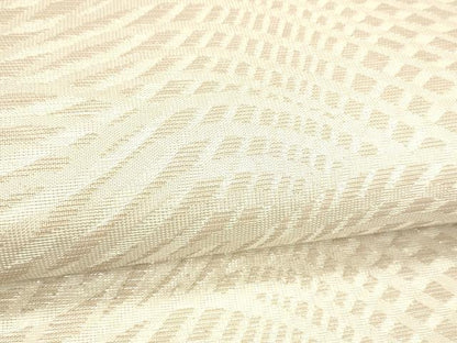 平和屋着物＊夏物 六通柄袋帯 抽象文様 銀糸 正絹 逸品 DABC8408cm