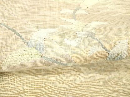 平和屋着物＊夏物 太鼓柄袋帯 枝花文 金銀糸 やまと誂製 正絹 逸品 DABC8412cm