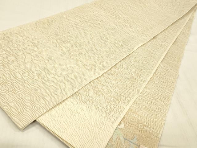 平和屋着物＊夏物 太鼓柄袋帯 枝花文 金銀糸 やまと誂製 正絹 逸品 DABC8412cm