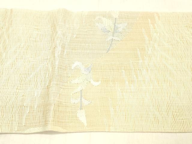 平和屋着物＊夏物 太鼓柄袋帯 枝花文 金銀糸 やまと誂製 正絹 逸品 DABC8412cm
