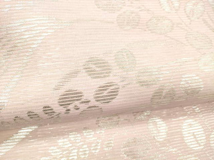 平和屋着物＊夏物 全通柄九寸名古屋帯 草葉文 銀糸 正絹 逸品 DABC8415cm