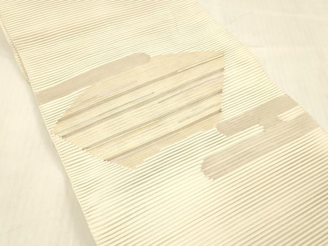 平和屋着物＊夏物 絽綴れ 八寸名古屋帯 地紙横段文 正絹 逸品 DABC8423cm