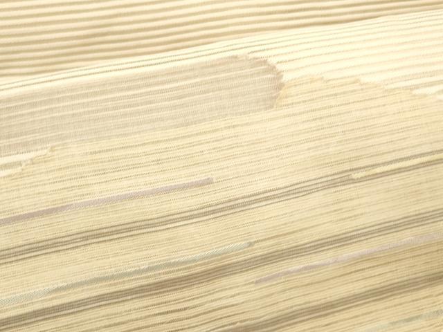 平和屋着物＊夏物 絽綴れ 八寸名古屋帯 地紙横段文 正絹 逸品 DABC8423cm