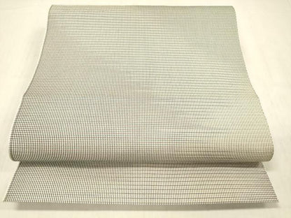 平和屋着物▽八寸名古屋帯 スリーシーズン 春夏秋 格子 正絹 逸品 DABC8427cm