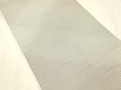 平和屋着物▽八寸名古屋帯 スリーシーズン 春夏秋 格子 正絹 逸品 DABC8427cm