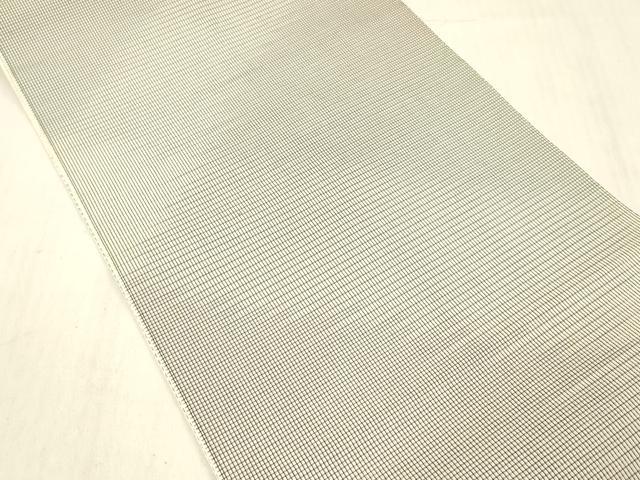 平和屋着物▽八寸名古屋帯 スリーシーズン 春夏秋 格子 正絹 逸品 DABC8427cm