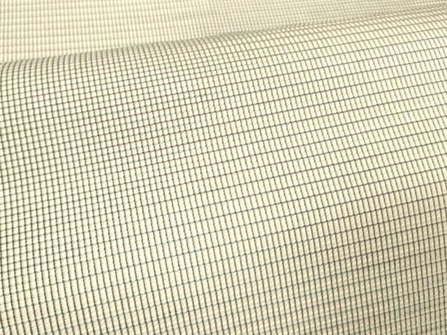 平和屋着物▽八寸名古屋帯 スリーシーズン 春夏秋 格子 正絹 逸品 DABC8427cm
