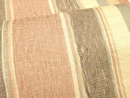 平和屋着物＊夏物 両面 全通柄袋帯 間道 正絹 逸品 DABC8437cm