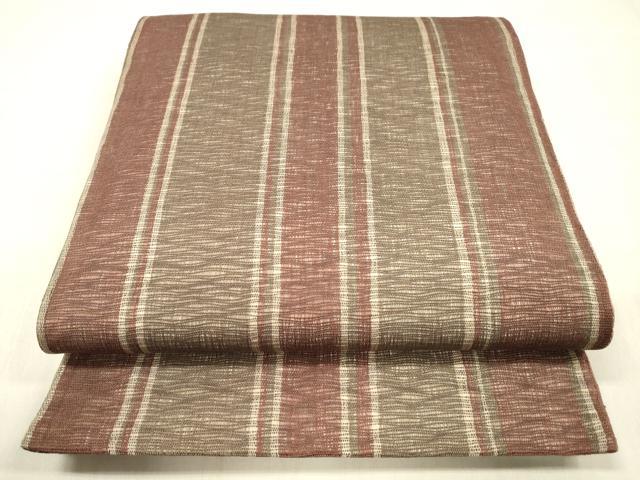 平和屋着物＊夏物 両面 全通柄袋帯 間道 正絹 逸品 DABC8437cm