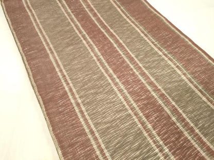 平和屋着物＊夏物 両面 全通柄袋帯 間道 正絹 逸品 DABC8437cm
