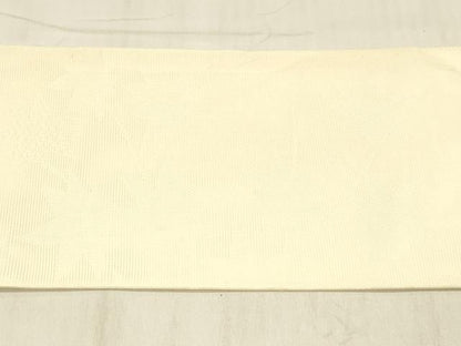 平和屋着物＊夏物 九寸名古屋帯 枝葉文 薄卵色 正絹 逸品 DABC8439cm