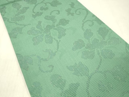 平和屋着物＊夏物 六通柄袋帯 花唐草文 金糸 正絹 逸品 DABC8444cm