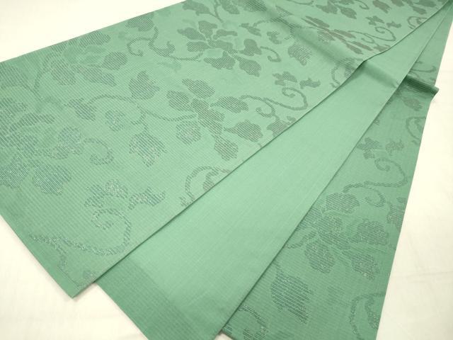 平和屋着物＊夏物 六通柄袋帯 花唐草文 金糸 正絹 逸品 DABC8444cm