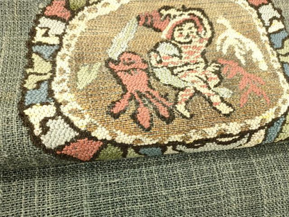 平和屋着物＊夏物 八寸名古屋帯 人物抽象文 正絹 逸品 DABC8454cm