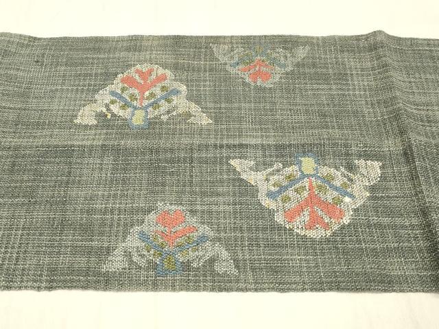 平和屋着物＊夏物 八寸名古屋帯 人物抽象文 正絹 逸品 DABC8454cm