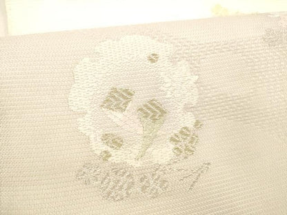 平和屋着物＊夏物 六通柄袋帯 唐織 雪輪宝尽くし花文 金銀糸 正絹 逸品 DABC8458cm